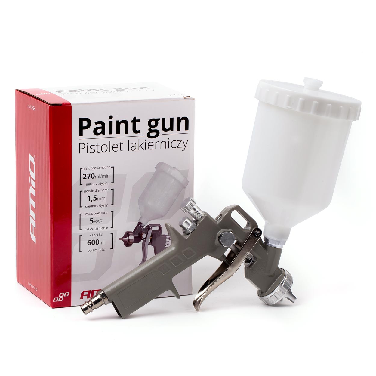 Pistolet lakierniczy do malowania PT-10 AMIO-02628 