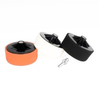 Zestaw gąbek do polerowania gąbki polerskie 3x125mm + adapter M14 AMIO-02648 
