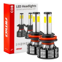 Żarówki samochodowe LED seria COB H8 H9 H11 6500K AMIO-02845 