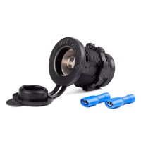 Dodatkowe gniazdo zasilania do zabudowy 12V 24V MOD-01 AMIO-02851 
