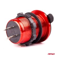 logo Wodoodporna ładowarka z testerem napięcia 2x USB 12V 24V MOD-11 AMIO-02861