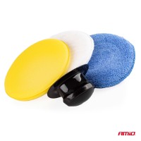 logo Zestaw gąbek czyszczących gąbki polerskie 3 x 125 mm AMIO-02904