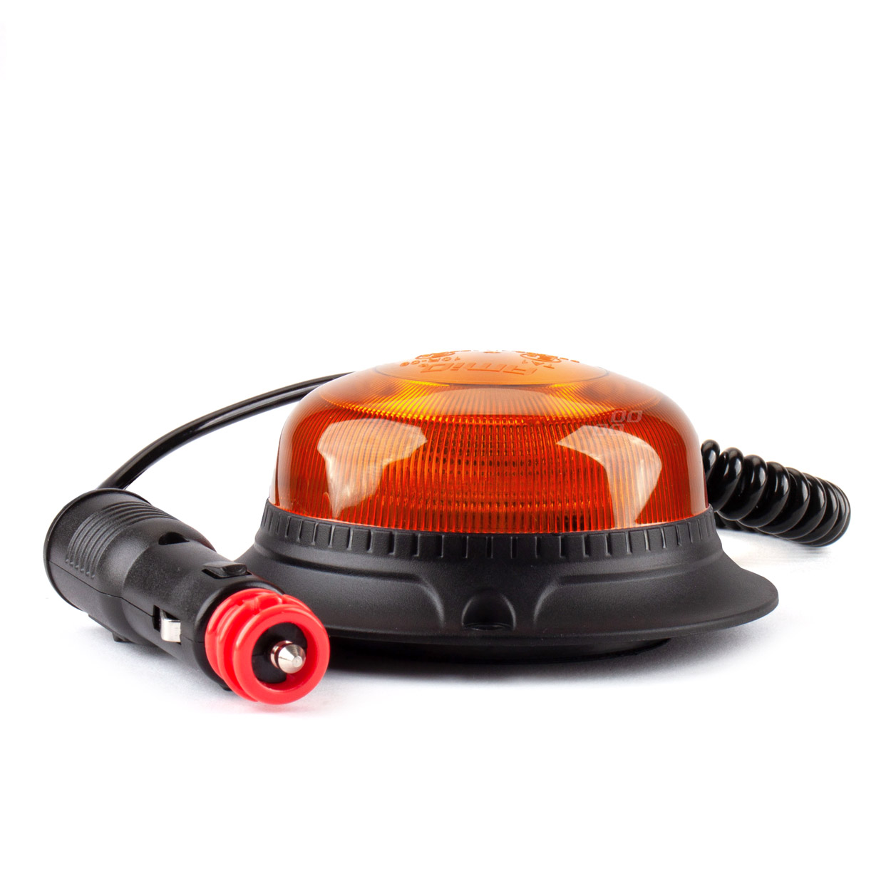 Lampa ostrzegawcza błyskowa mini kogut 18 LED magnes niska R65 R10 12V 24V W21m AMIO-02925 