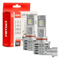 Żarówki samochodowe LED seria X1 HB3 9005/HIR1 9011/H10 6500K Canbus AMIO-02968 
