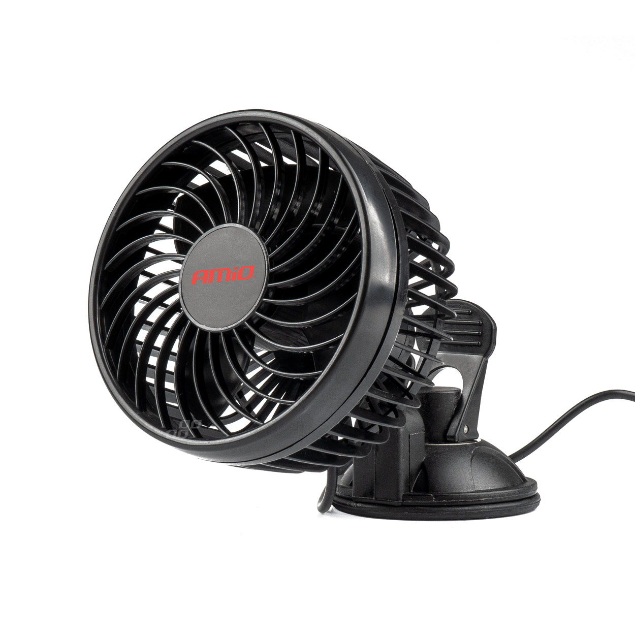 Wiatrak samochodowy wentylator z przyssawką 12V AMIO-03001 