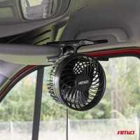 logo Wiatrak samochodowy wentylator z klipsem 24V AMIO-03006