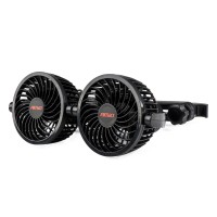 Wiatrak samochodowy wentylator na zagłówek z ładowarką USB 12V AMIO-03009 