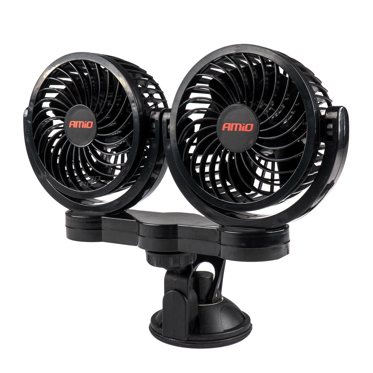 Wentylator wiatrak samochodowy z przyssawką 12V AMIO-03010 