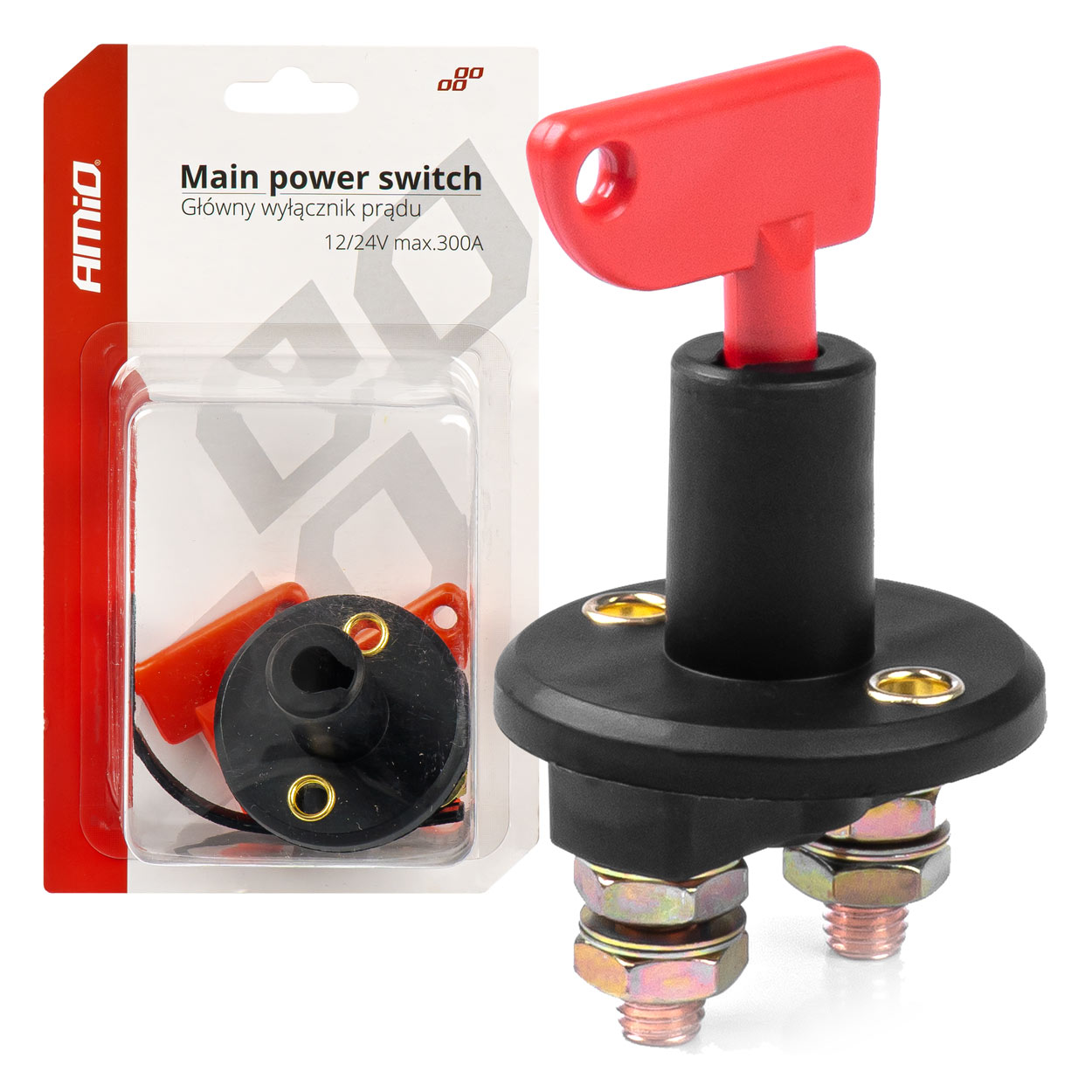 Wyłącznik odłącznik prądu akumulatora hebel 12V 24V AMIO-03023 