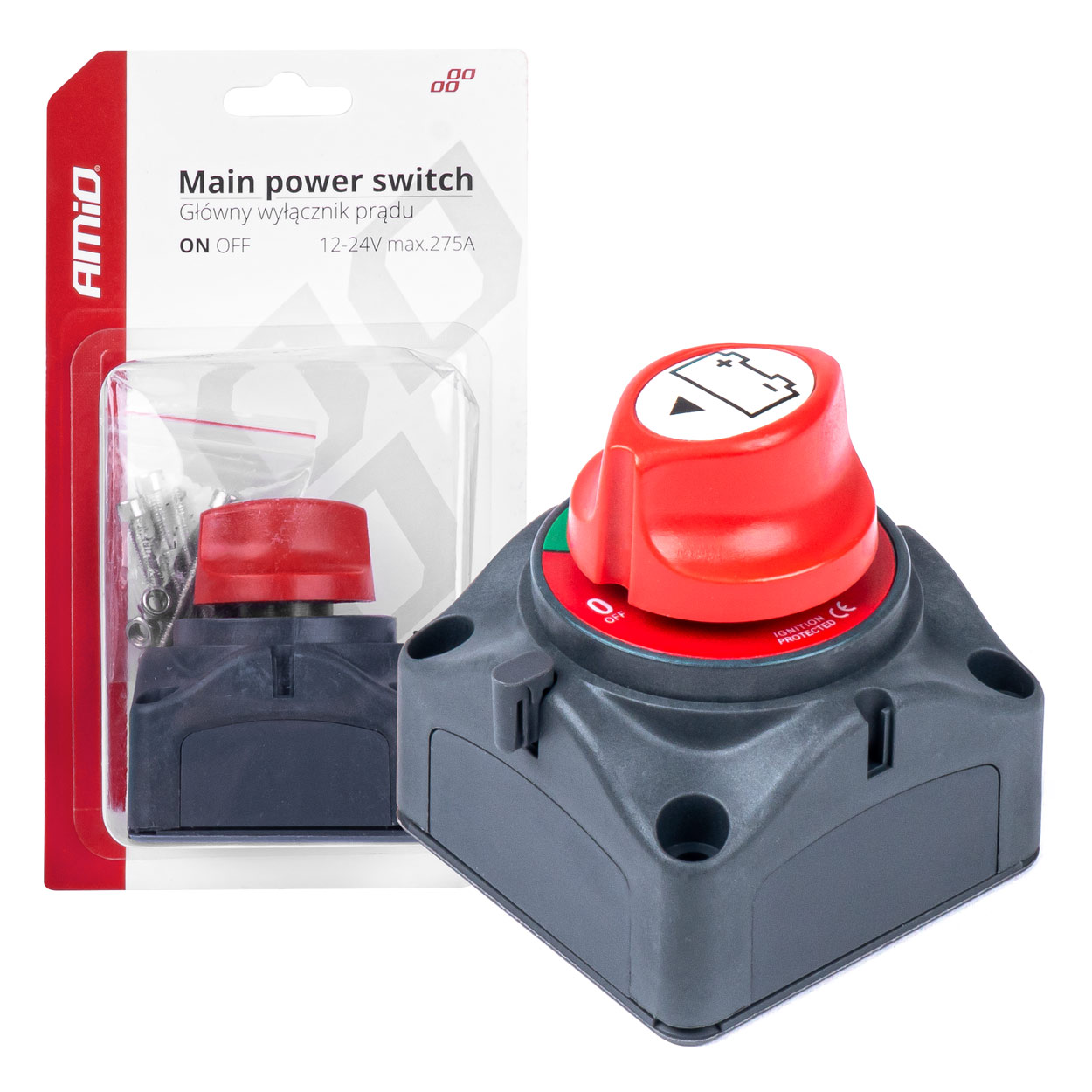 Wyłącznik odłącznik prądu hebel akumulatora 275A AMIO-03028 