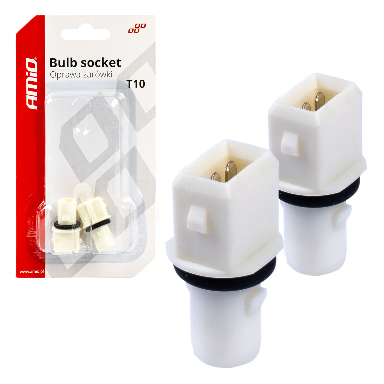 Gniazdo kostka oprawka żarówki T10 W5W W3W W16W AMIO-03047 