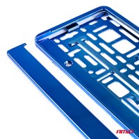 logo Ramka tablicy rejestracyjnej metalizowana niebieska AMIO-03174