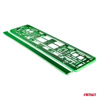 logo Ramka tablicy rejestracyjnej metalizowana zielona AMIO-03178