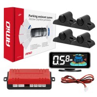Czujniki parkowania cofania czarne LED 3D TRUCK BUS AMIO-03189 
