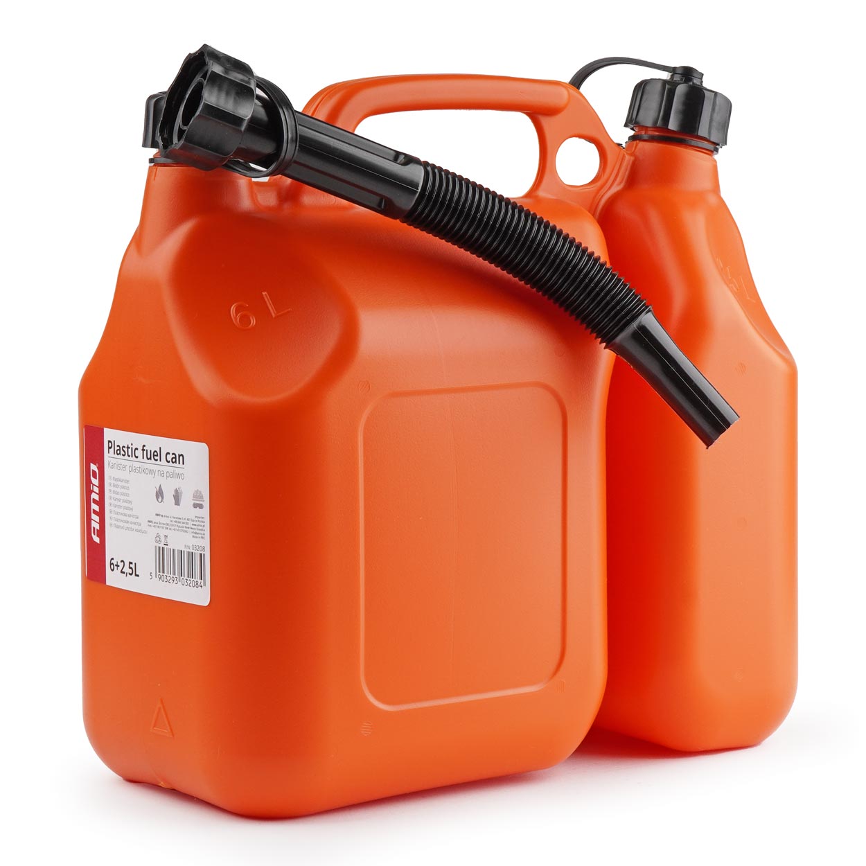 Kanister plastikowy dwukomorowy 6L + 2,5L AMIO-03208 