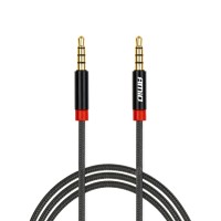Kabel AUX MINI JACK 3,5mm oplot 100cm AMIO-03269 