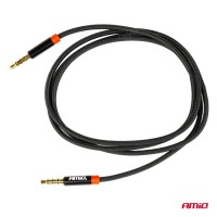 logo Kabel AUX MINI JACK 3,5mm oplot 100cm AMIO-03269
