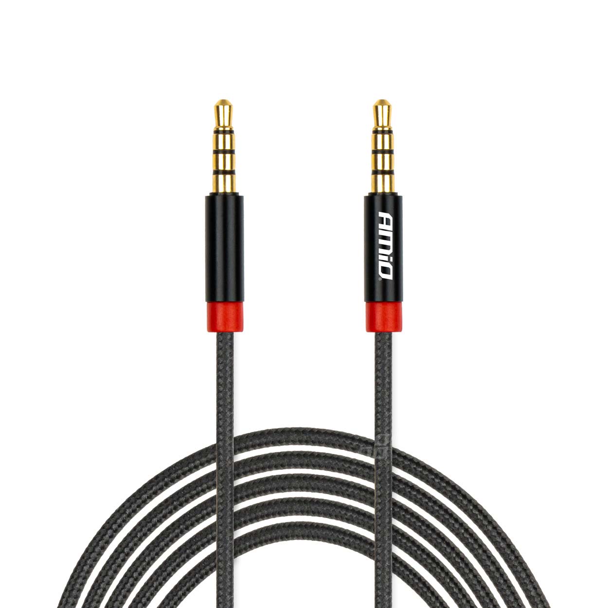 Kabel AUX MINI JACK 3,5mm oplot 200cm AMIO-03270 