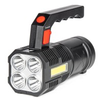 Latarka akumulatorowa 4LED + COB 1200mAh AMIO-03273 