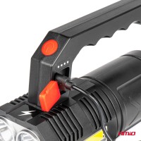 logo Latarka akumulatorowa 4LED + COB 1200mAh AMIO-03273