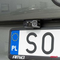 logo Kamera cofania z czujnikami parkowania 2w1 HD-602 LED 12V AMIO-03541