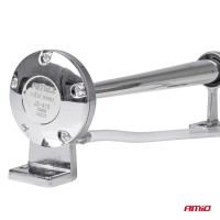 logo Klakson sygnał dźwiękowy fanfara chrom 12V AMIO-03618