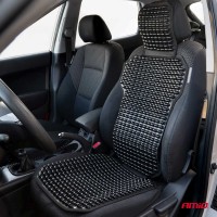 logo Mata na fotel siedzenie koraliki z podparciem pod plecy i zagłówkiem AMIO-03650