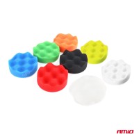 logo Zestaw gąbek do polerowania gąbki polerskie 8 el.+ dysk 80 mm + adapter M14 AMIO-03699