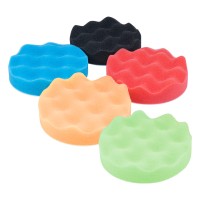 Zestaw gąbek do polerowania gąbki polerskie na rzep 5 el. 80 mm AMIO-03707 