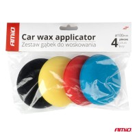 logo Zestaw gąbek do woskowania polerowania 4 szt. 100 mm AMIO-03713