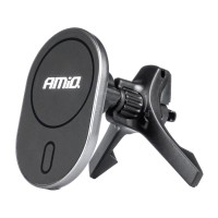 Uchwyt do samochodu na telefon z ładowarką indukcyjną do kratki My Mag 15W AMIO-03770 
