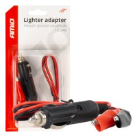 Adapter gniazda zapalniczki z wyjściem na krokodylki 12V 24V 60cm AMIO-03802 