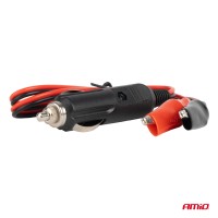 logo Adapter gniazda zapalniczki z wyjściem na krokodylki 12V 24V 60cm AMIO-03802