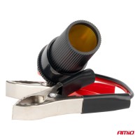 logo Adapter krokodylki do gniazda zapalniczki 12V 24V 15cm AMIO-03803
