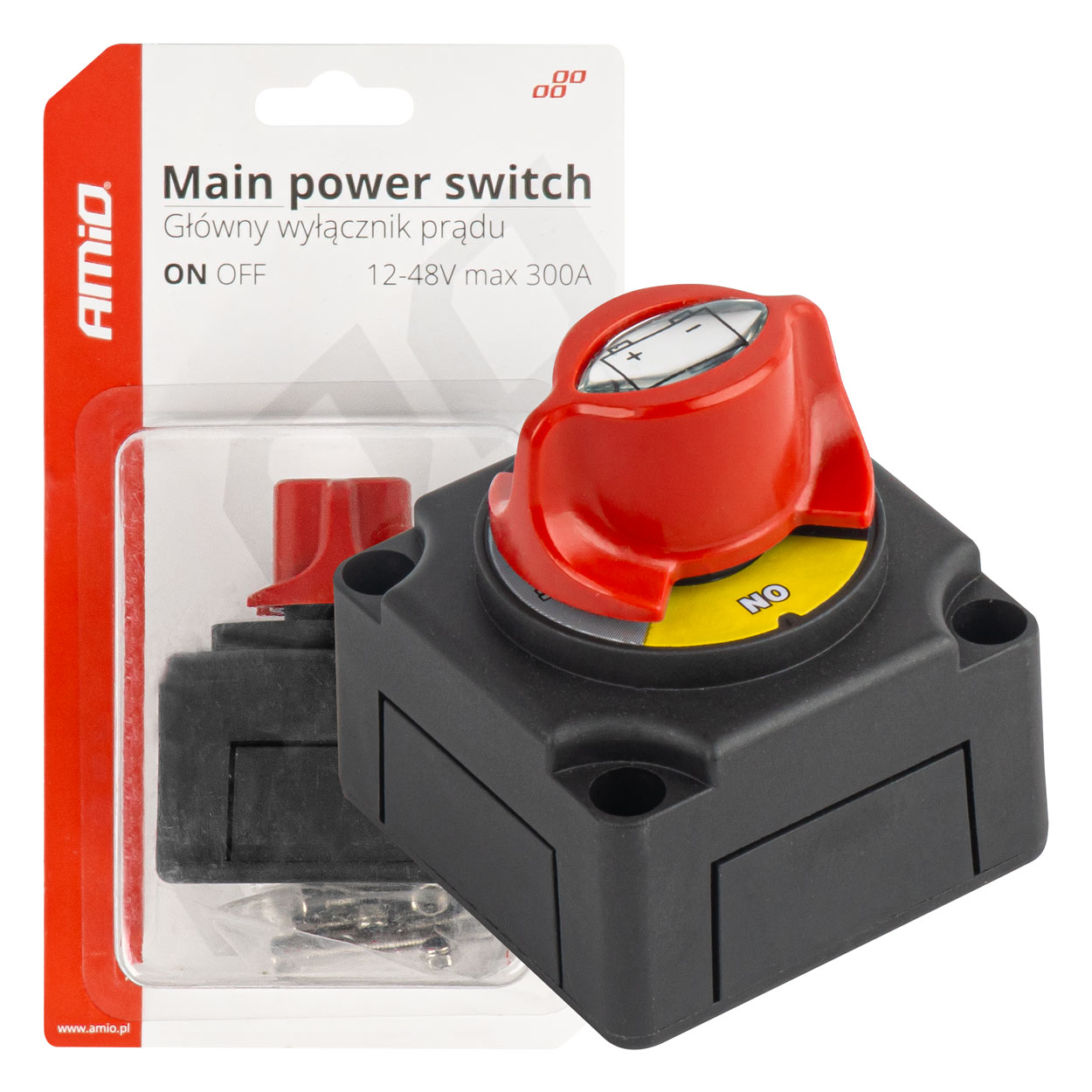 Wyłącznik odłącznik prądu hebel akumulatora 12V - 48V max 300A AMIO-03838 