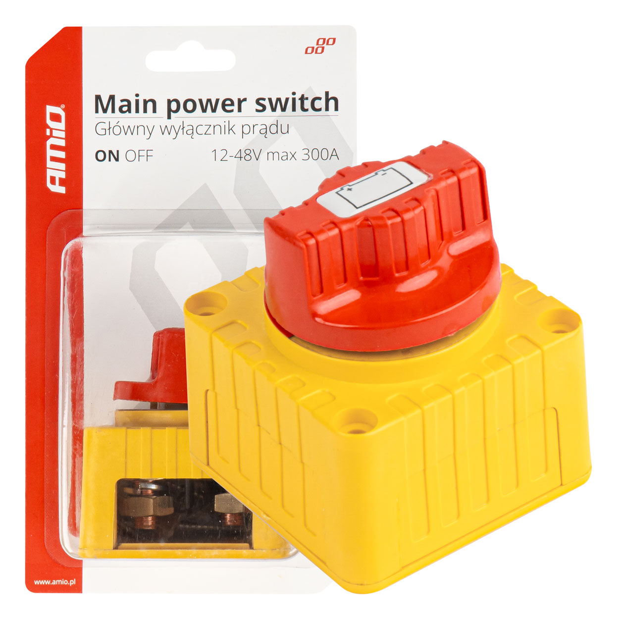 Wyłącznik odłącznik prądu hebel akumulatora 12V - 48V max 300A AMIO-03839 