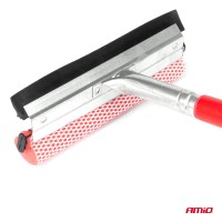 logo Myjka do szyb okien luster + ściągaczka do wody na drewnianym kiju 60 cm AMIO-03857