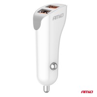 logo Ładowarka samochodowa 2x USB-A 2.1A AMIO-03874