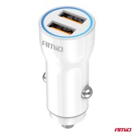 logo Ładowarka samochodowa 2x USB-A AMIO-03879