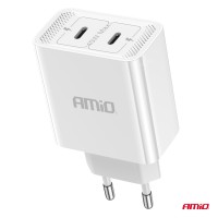 logo Ładowarka sieciowa 230V 2x USB-C 40W AMIO-03892