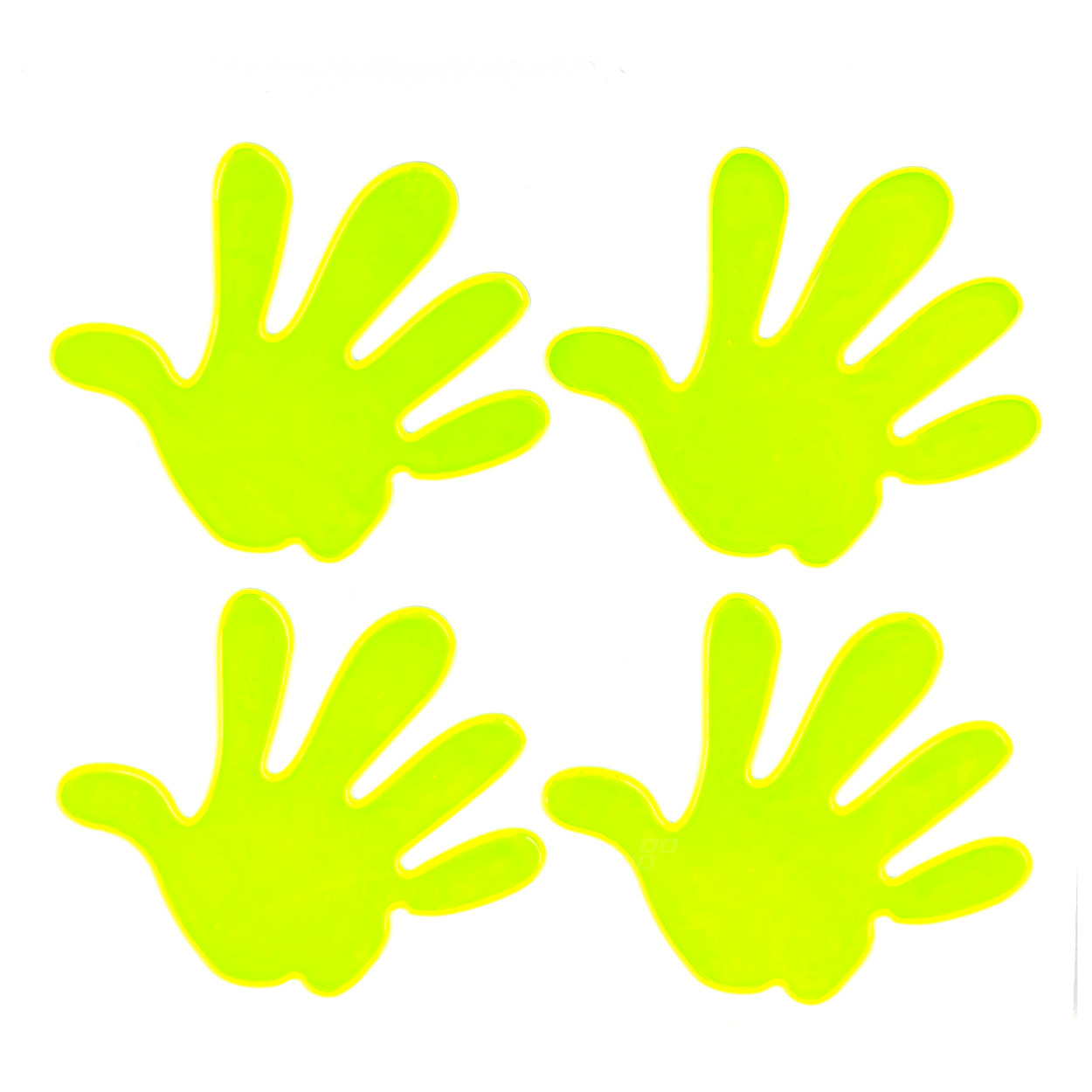 Naklejki fluorescencyjne odblaskowe ostrzegawcze dla dzieci łapki AMIO-03942 