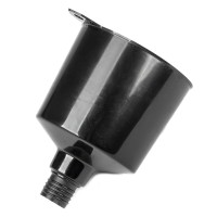 Lejek plastikowy czarny uniwersalny do paliwa cieczy wody owalny 12 cm AMIO-04043 