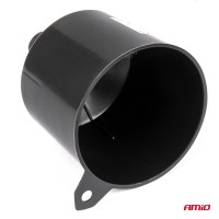 logo Lejek plastikowy czarny uniwersalny do paliwa cieczy wody owalny 12 cm AMIO-04043