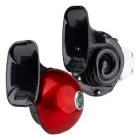 Klakson sygnał dźwiękowy komplet 2 szt. czerwone 125 mm 12V AMIO-04075 