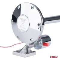 logo Klakson fanfara sygnał dźwiękowy chrom 640 mm 12V 24V AMIO-04076