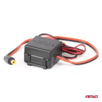 logo Samochodowy filtr przeciwzakłóceniowy z przetwornikiem DC-DC 12/24V-12V i wtyczką AMIO-04101
