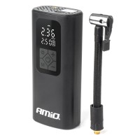 Kompresor samochodowy bezprzewodowy akumulatorowy powerbank LED USB-C 40W AMIO-04377 