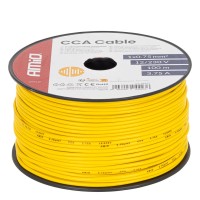 Przewód jednożyłowy żółty CCA 1x0.75mm2 100m 3.75A 12/230V AMIO-04447 
