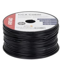 Przewód jednożyłowy czarny Cable CCA 1x0.75mm2 100m 3.75A 12/230V AMIO-04453 