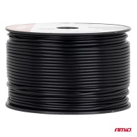 logo Przewód jednożyłowy czarny Cable CCA 1x1mm2 100m 5A 12/230V AMIO-04454